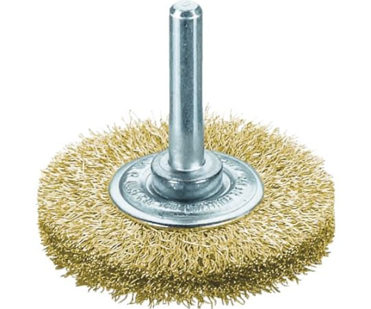 軸付ホイルブラシ　真鍮線　0.2　φ30