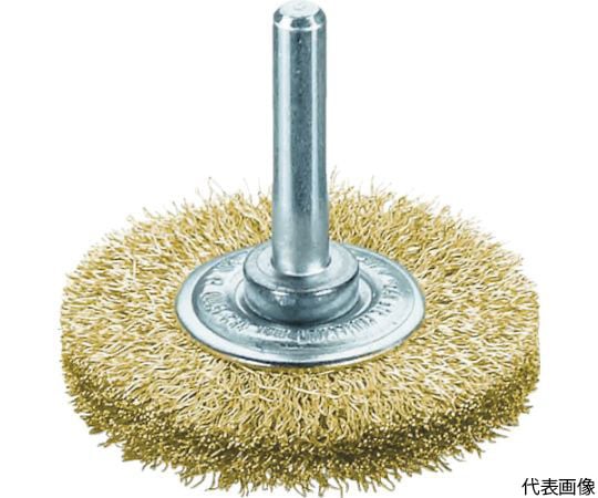 軸付ホイルブラシ 真鍮線 0.3 φ70