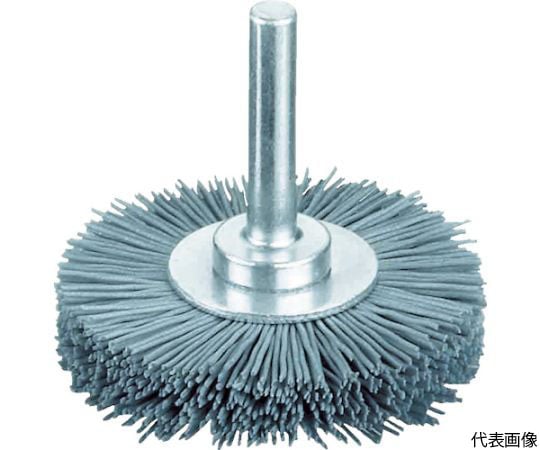軸付ホイルブラシ　砥粒入ナイロン線　0.6　#320　φ80