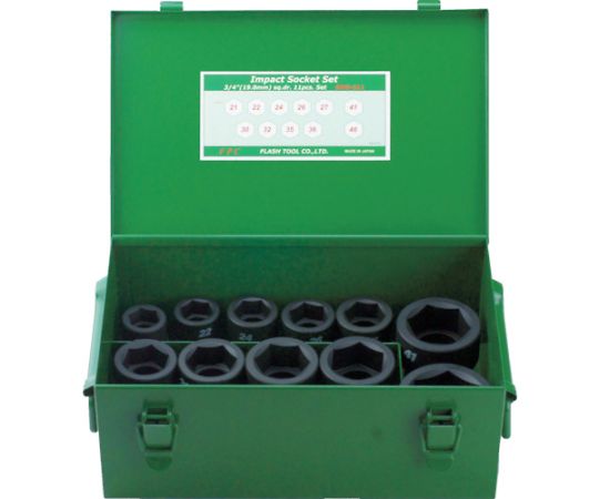 インパクト　ショートソケット　セット　差込角19.0mm　11pc