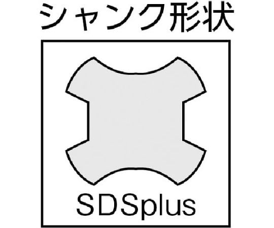 61-8713-14 コンクリートドリルF4 14.0×260mm SDSplusシャンク