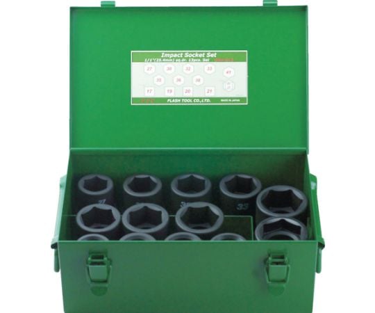 インパクト　セミロングソケット　セット　差込角25.4mm　13pc