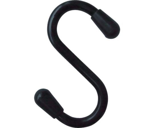 塩ビ被覆線Sフック　黒　50mm（4個入り）