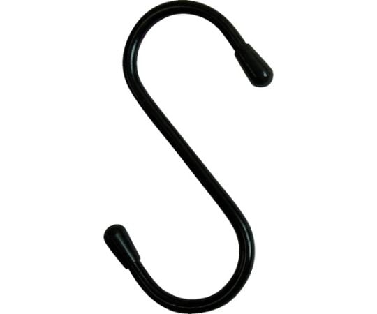 塩ビ被覆線Sフック　黒　100mm（3個入り）