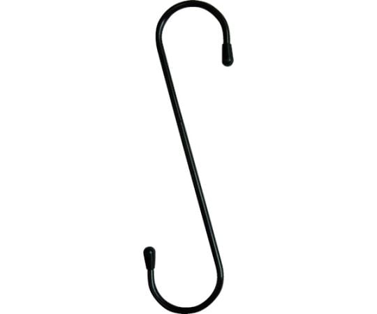 塩ビ被覆線Sフック　黒　200mm　（1個入）