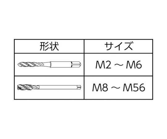 61-8729-10 A-スパイラルタップ（メートルねじ用） M56×5.5 シャンク径