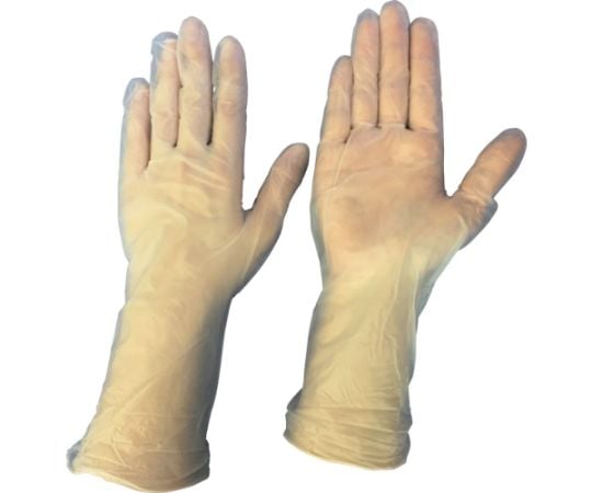 PVC手袋ロング スムースタイプMサイズ （100枚入）