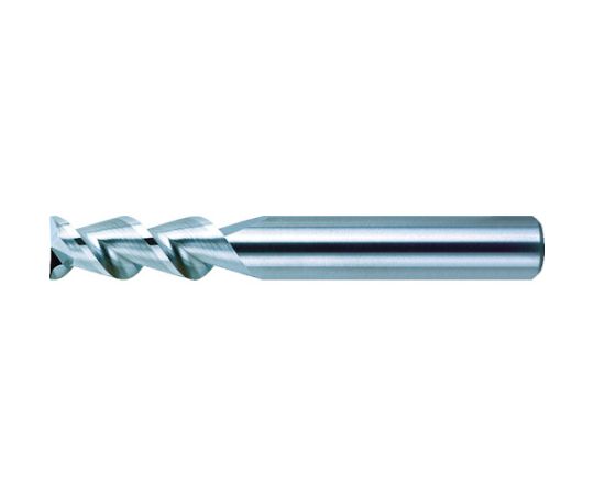 2枚刃アルミ加工用 超硬スクエアエンドミルミディアム刃長（M）3mm