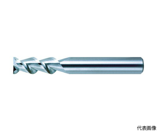 2枚刃アルミ加工用 超硬スクエアエンドミルミディアム刃長（M）10mm