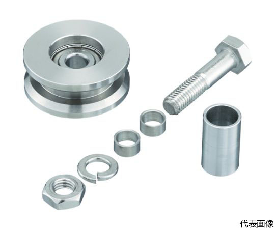 ステンレス製重量戸車用車輪 車径Φ80