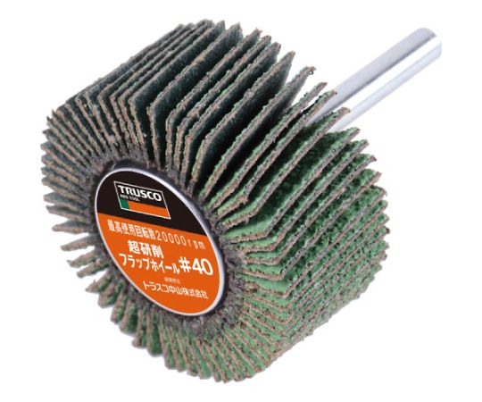 超研削フラップホイール　外径30X幅25X軸径6　#Z40　5個入