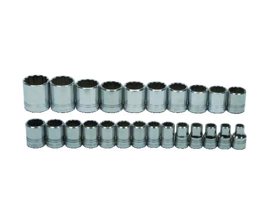 1/2ドライブ　ソケットセット　12角　24個
