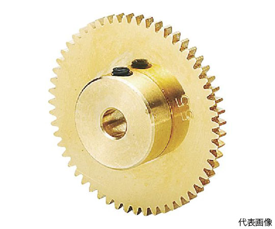 S45C平歯車　モジュール0.5　圧力角20度（並歯）　黄銅　B2形　歯数：80