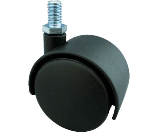 ねじ込み双輪キャスター　ナイロン車輪　自在　Φ50　M10