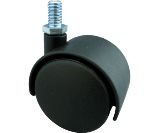 ねじ込み双輪キャスター　ナイロン車輪　自在　Φ50　M8