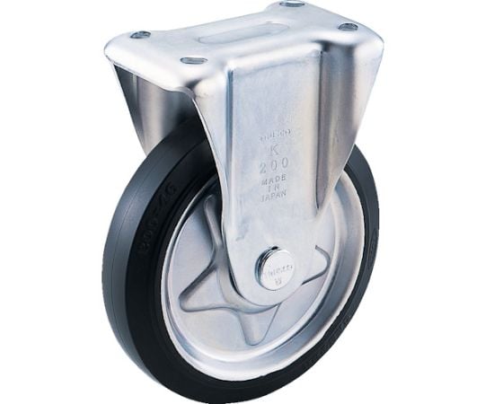 αプレス製ゴムキャスター　固定　Φ100