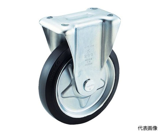 αプレス製ゴムキャスター　固定　Φ130