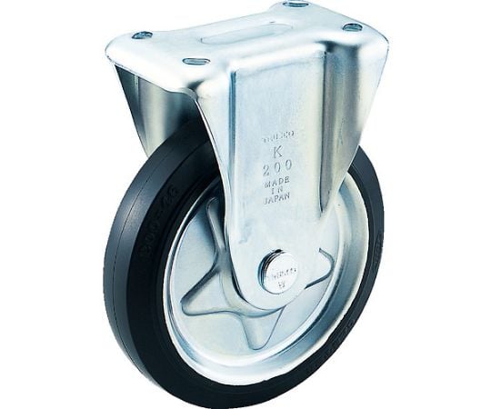 αプレス製ゴムキャスター　固定　Φ200