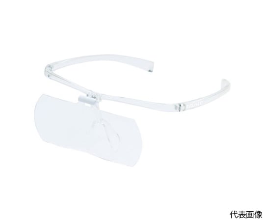 双眼メガネルーペ1.6/2/2.3倍セット　フレーム透明