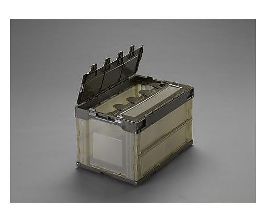 530x366x334mm/50.4L 折畳ｺﾝﾃﾅ(半透明/蓋)