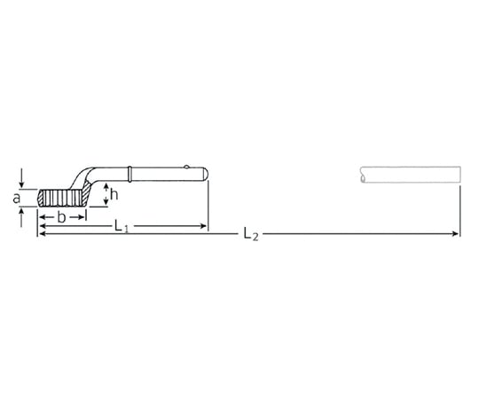 61-8947-38 片口めがねレンチ(継ぎ柄式・頭) 95mm EA613B-95 【AXEL