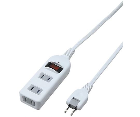 AC125V/15Ax 5m タップ(3口･集中ｽｲｯﾁ付/白)　EA815GL-74AA