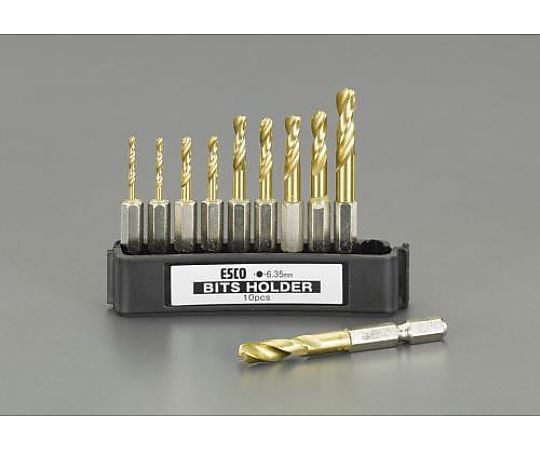 2.0-6.0mm/１０本組 六角軸ドリル(HSS)