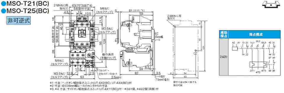 61-8981-57 200V/200V・5.5kW 電磁開閉器(非可逆) EA940MV-18A 【AXEL