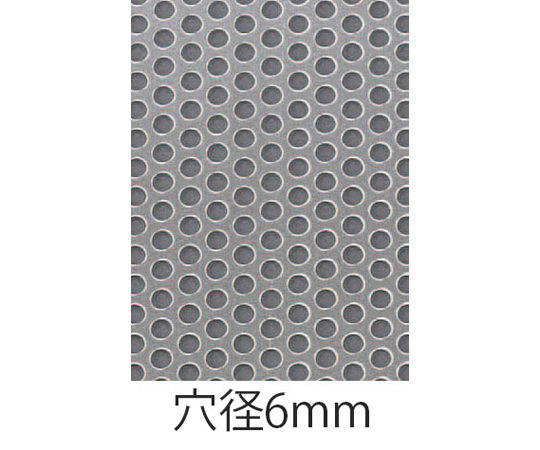 1000x 500x1.0mm/ 6mm ﾊﾟﾝﾁﾝｸﾞﾒﾀﾙ(ｱﾙﾐ製)　EA952B-363