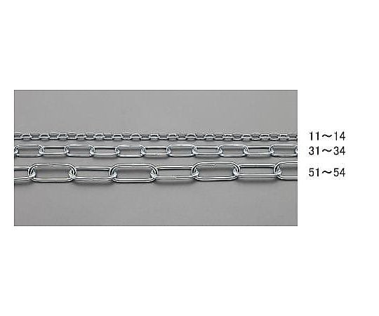 2.0mmx 2m リンクチェーン(ｽﾁｰﾙ製/ﾕﾆｸﾛﾒｯｷ)