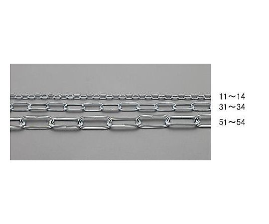 3.0mmx10m リンクチェーン(ｽﾁｰﾙ製/ﾕﾆｸﾛﾒｯｷ)