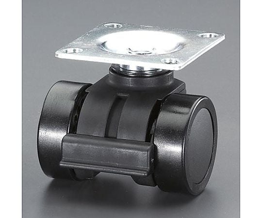 66mm キャスター(ﾂｲﾝﾎｲｰﾙ･ﾌﾞﾚｰｷ付)