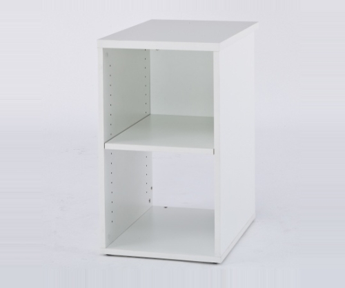 ノルム 木製デスク 隙間収納 W400 ホワイト