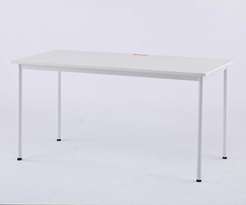 SHシンプルテーブル W1400xD700 ホワイト/GN&OR&WHキャップ付