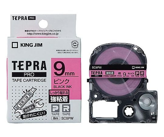 61-9100-05 Tepra PRO Label Printer Cartridge Strong Adhesive Pink