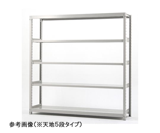 61-9207-70-30 軽中量ラック H1800mm×W900mm×D600mm×天地4段 単体