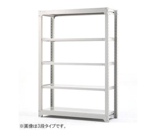 中量ＢＬラック　３００ｋｇ／タイプ　Ｈ２４００ｍｍ×Ｗ１５００ｍｍ×Ｄ４８０ｍｍ×天地５段　増連　ホワイトグレー　MBL-85S5-CW