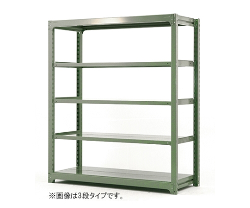 中量ＢＬラック　３００ｋｇ／タイプ　Ｈ１２００ｍｍ×Ｗ１８００ｍｍ×Ｄ７００ｍｍ×天地３段　増連　ライトグリーン　MBL-46K3-CG