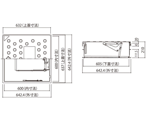 取扱を終了した商品です］角型避難ハッチ (はしご内蔵型) SHM-H-10S 61