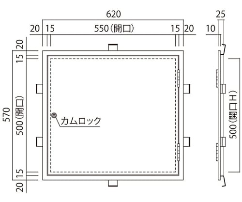 61-9259-68 メーター点検口 (カムロック錠) 吊元:右 SK-SPW-5 【AXEL