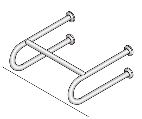バリアフリー手摺 洗面・手洗器用 32径 ヘアライン仕上