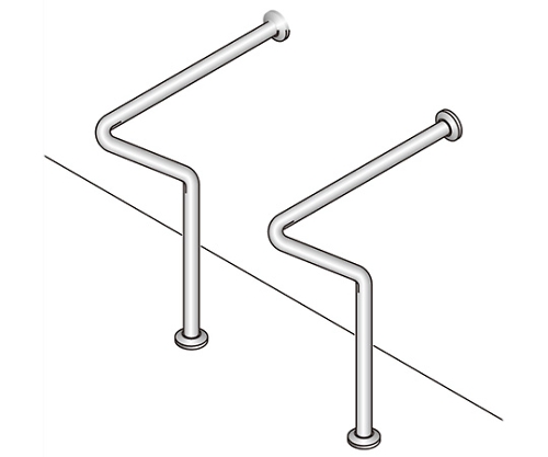 バリアフリー手摺 洗面・手洗器用 32径 ヘアライン仕上