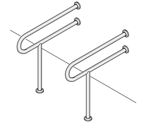 バリアフリー手摺 洗面・手洗器用 32径 ヘアライン仕上