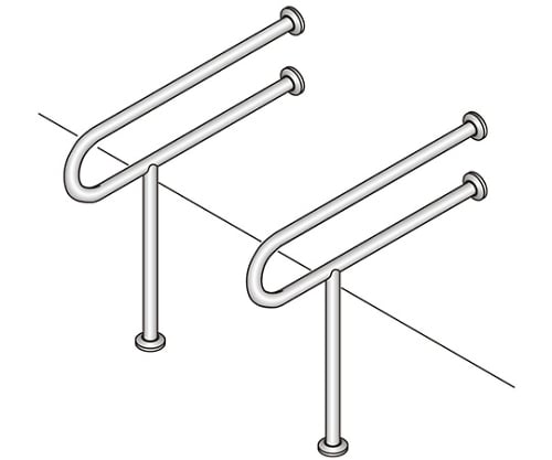 バリアフリー手摺 洗面・手洗器用 34径 ヘアライン仕上