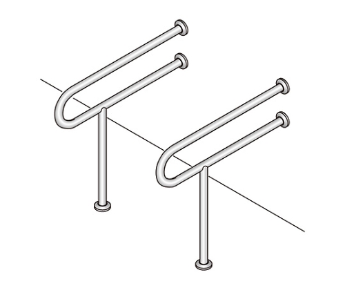 バリアフリー手摺 洗面・手洗器用 32径 バフ研磨仕上