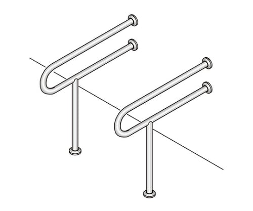 バリアフリー手摺 洗面・手洗器用 34径 バフ研磨仕上
