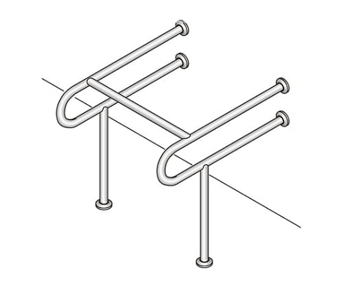 バリアフリー手摺 洗面・手洗器用 32径 ヘアライン仕上
