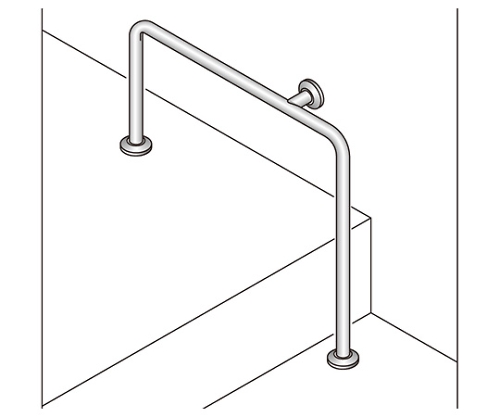 バリアフリー手摺 浴室用 32径 ヘアライン仕上
