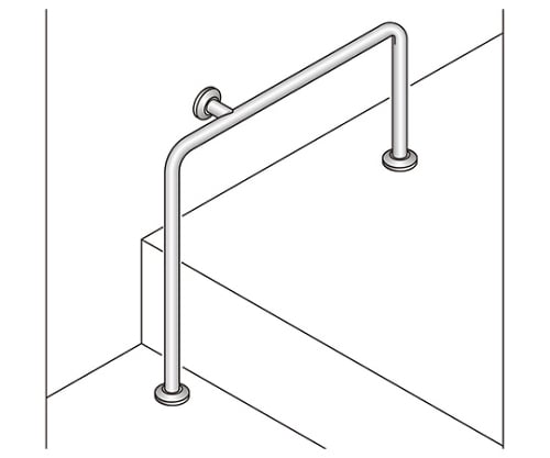バリアフリー手摺 浴室用 34径 バフ研磨仕上