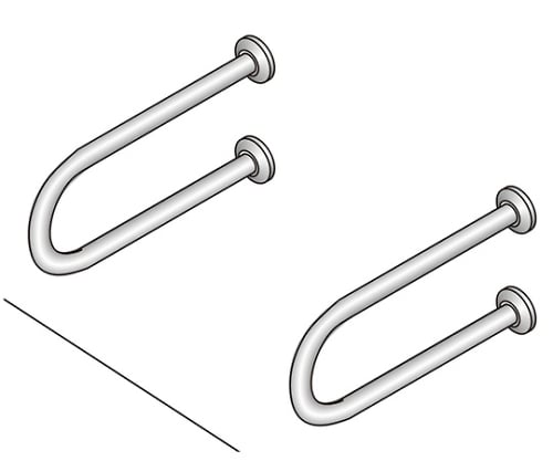 バリアフリー手摺 洗面・手洗器用 32径 ヘアライン仕上